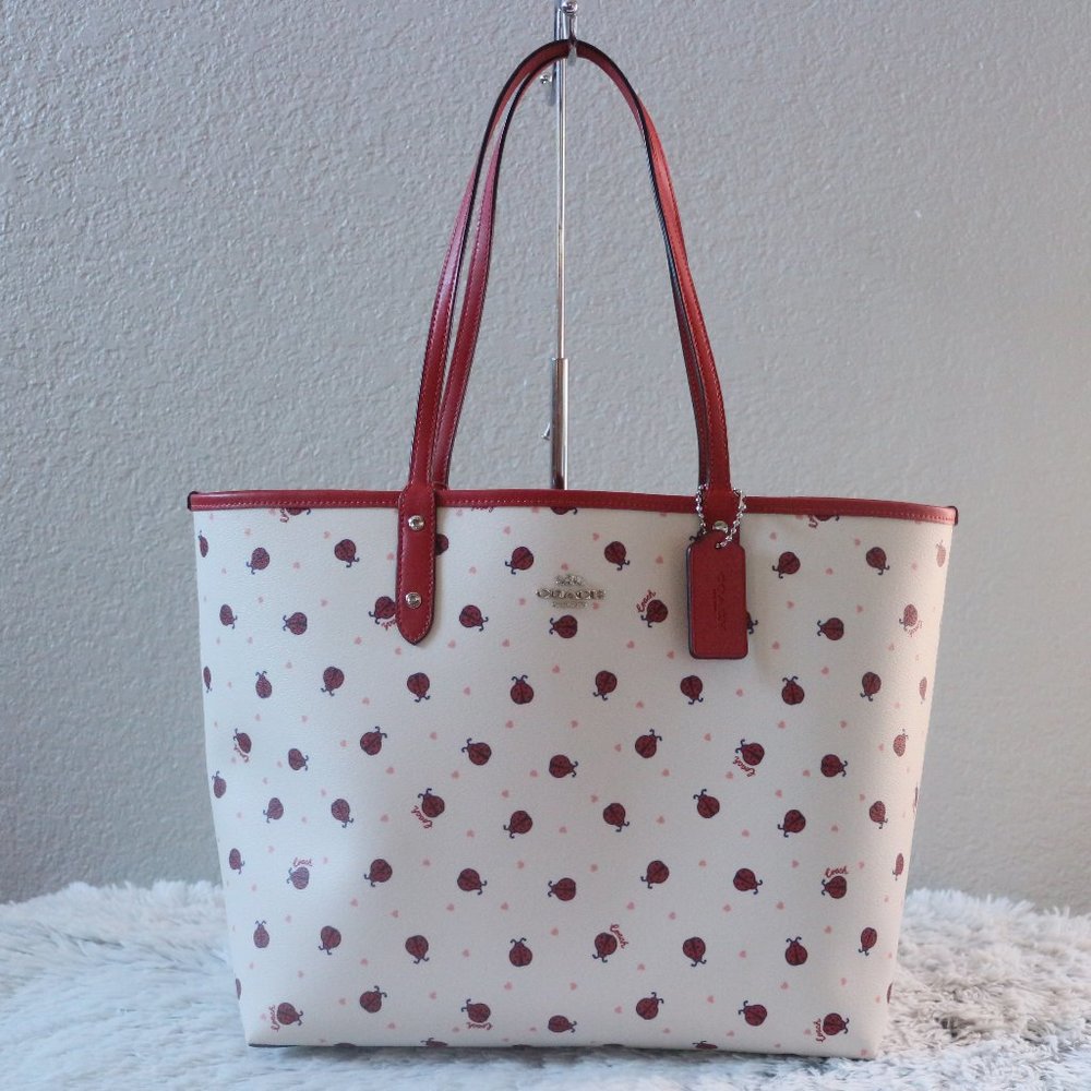 Coach Reversible City Tote With Ladybug Print
